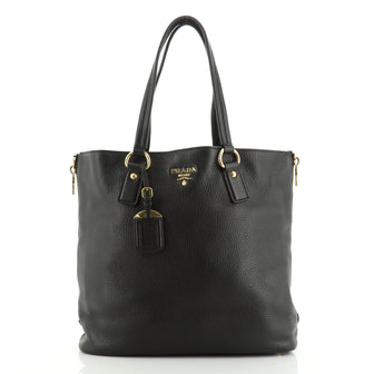 Side Zip Shopper Tote Vitello Daino Large