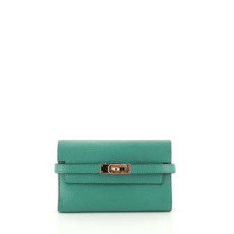 Hermes Kelly Trifold Wallet Chevre Mysore Small