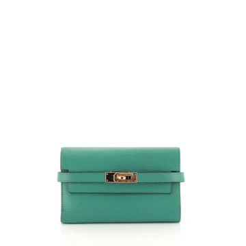 Hermes Kelly Trifold Wallet Chevre Mysore Small