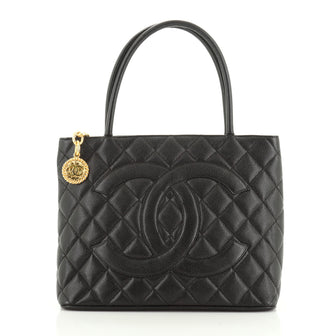 Chanel Medallion Tote Quilted Caviar 
