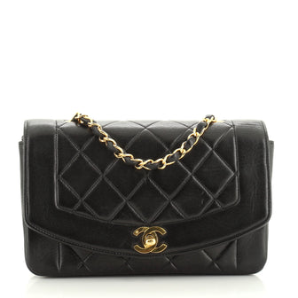 Chanel Vintage Diana Flap Bag Quilted Lambskin Small