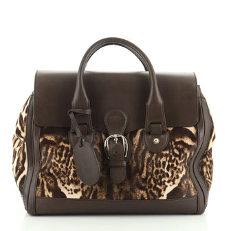 Gucci Heritage Boston Bag Printed Pony Hair Large