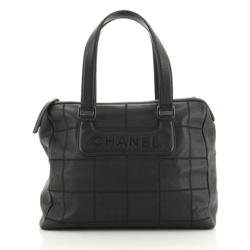 Chanel Square Stitch Shoulder Bag Quilted Caviar Large