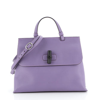 Gucci Bamboo Daily Top Handle Bag Leather Medium