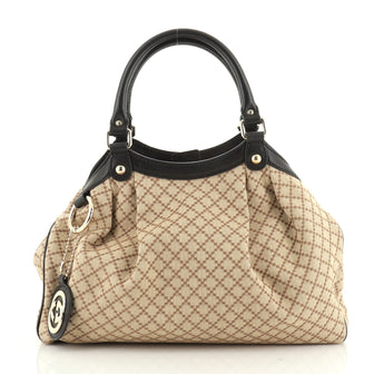 Gucci Sukey Tote Diamante Canvas Medium