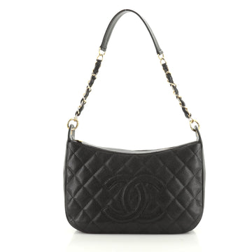 Chanel Timeless CC Chain Shoulder Bag Quilted Caviar Medium