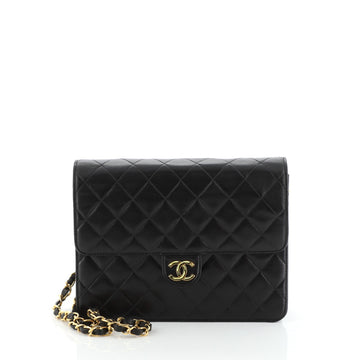 Chanel Vintage Clutch with Chain Quilted Leather Small