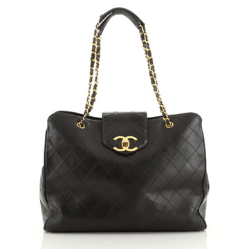 Chanel Vintage Supermodel Weekender Bag Quilted Leather Large
