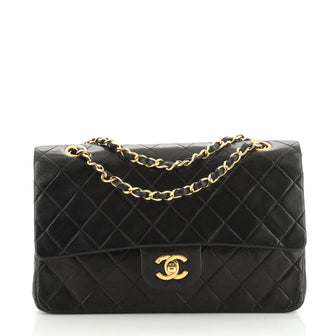 Chanel Vintage Classic Double Flap Bag Quilted Lambskin Medium