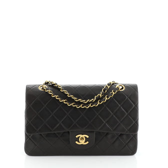 Chanel Vintage Classic Double Flap Bag Quilted Lambskin Medium
