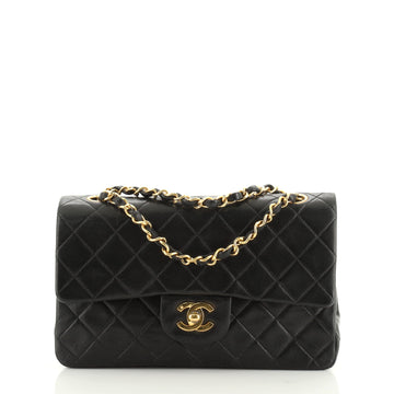 Chanel Vintage Classic Double Flap Bag Quilted Lambskin Small