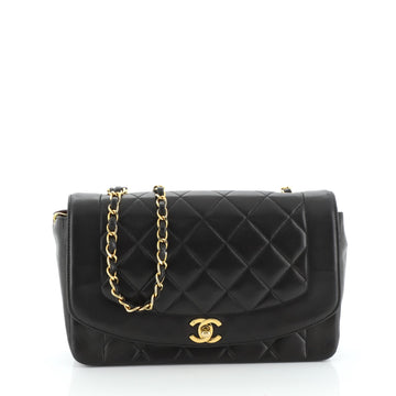Chanel Vintage Diana Flap Bag Quilted Lambskin Medium