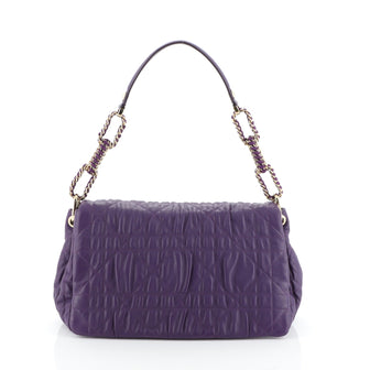 Christian Dior Delidior Chain Shoulder Bag Cannage Quilt Leather Medium