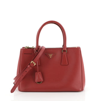 Prada Double Zip Lux Tote Saffiano Leather Small
