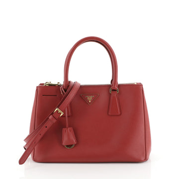 Prada Double Zip Lux Tote Saffiano Leather Small