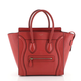 Celine Luggage Bag Grainy Leather Micro