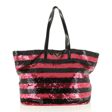 Prada Open Tote Sequins Large