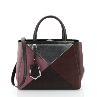 Fendi Multicolor 2Jours Bag Leather Petite