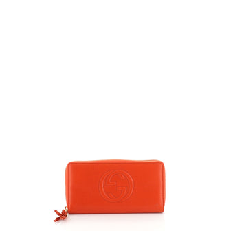 Gucci Soho Zip Around Wallet Leather 