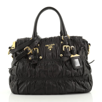 Prada Gaufre Convertible Tote Nappa Leather Large
