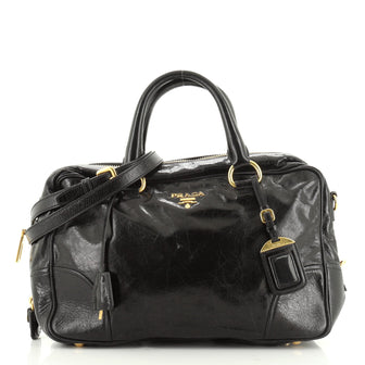Prada Double Zip Convertible Tote Vitello Shine Medium