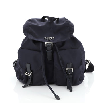 Prada Double Front Pocket Backpack Tessuto Medium