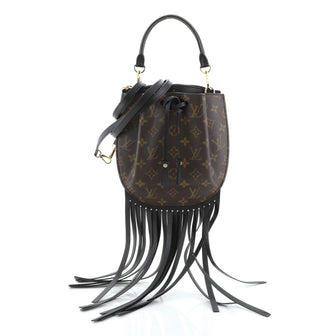 Louis Vuitton Fringed Noe Bag Monogram Canvas with Leather 