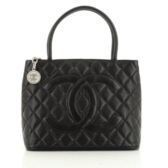 Chanel Medallion Tote Quilted Caviar 