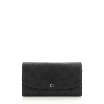 Louis Vuitton Compact Iris Wallet NM Mahina Leather Black