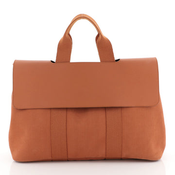 Hermes Valparaiso Handbag Toile and Leather MM