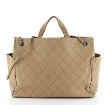 Chanel CC Pocket Tote Quilted Calfskin Large