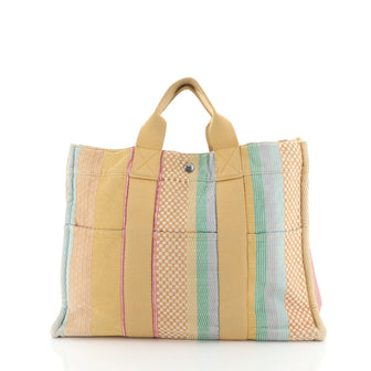 Hermes Fourre Tout Handbag Multicolor Toile MM