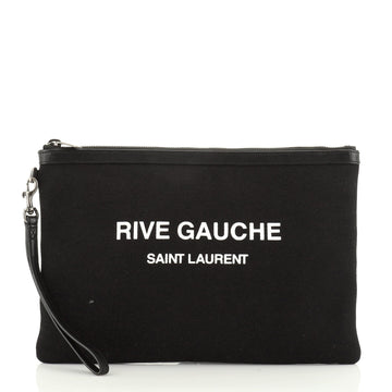 Saint Laurent Rive Gauche Pouch Canvas 