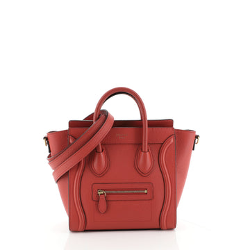 Celine Luggage Bag Grainy Leather Nano