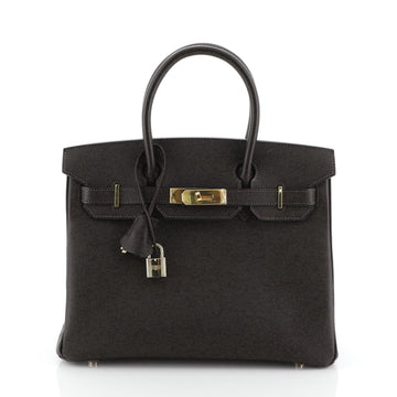 Hermes Birkin Handbag Brown Epsom with Gold Hardware 30