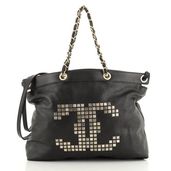 Chanel Mosaic CC Tote Studded Leather Large