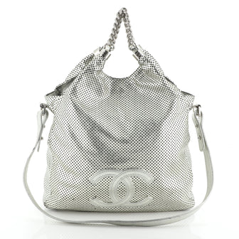 Chanel Rodeo Drive Hobo Perforated Leather Large