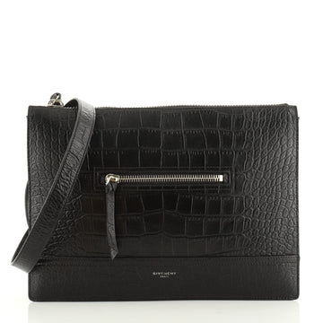 Givenchy Portfolio Messenger Crocodile Embossed Leather Large