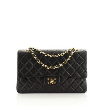 Chanel Vintage Classic Double Flap Bag Quilted Lambskin Medium