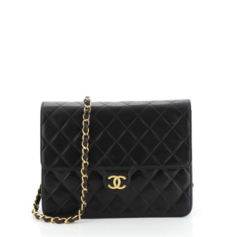 Chanel Vintage Clutch with Chain Quilted Leather Small