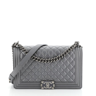 Chanel Boy Flap Bag Quilted Calfskin New Medium