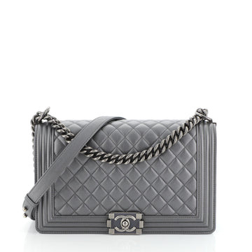Chanel Boy Flap Bag Quilted Calfskin New Medium