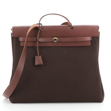 Hermes Herbag Toile and Leather GM