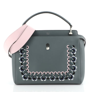 Fendi DotCom Convertible Satchel Whipstitch Leather Medium