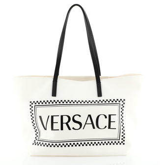 Versace Logo Tote Canvas Large