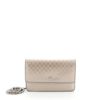 Chanel Diamond Stitch Wallet on Chain Quilted Lambskin 