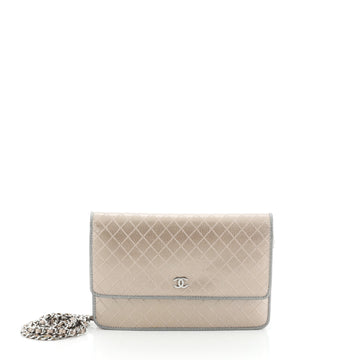 Chanel Diamond Stitch Wallet on Chain Quilted Lambskin 