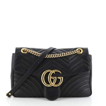 Gucci GG Marmont Flap Bag Matelasse Leather Medium