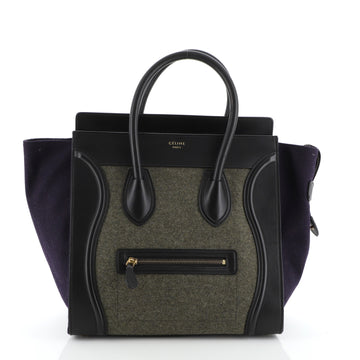Celine Tricolor Luggage Bag Felt Mini