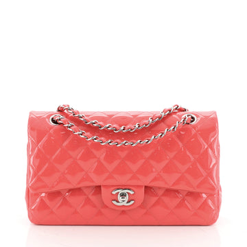 Chanel Classic Double Flap Bag Quilted Patent Medium